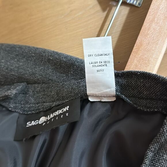 Vintage Sag Harbor long wool blend lined skirt with fringe bottom Size 10P - Picture 7 of 8